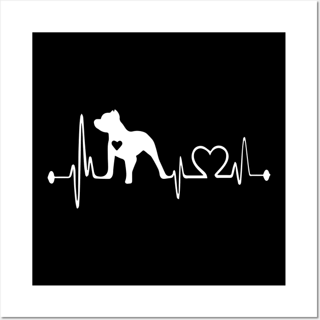 Heartbeat Pit Bull Wall Art by BamBam